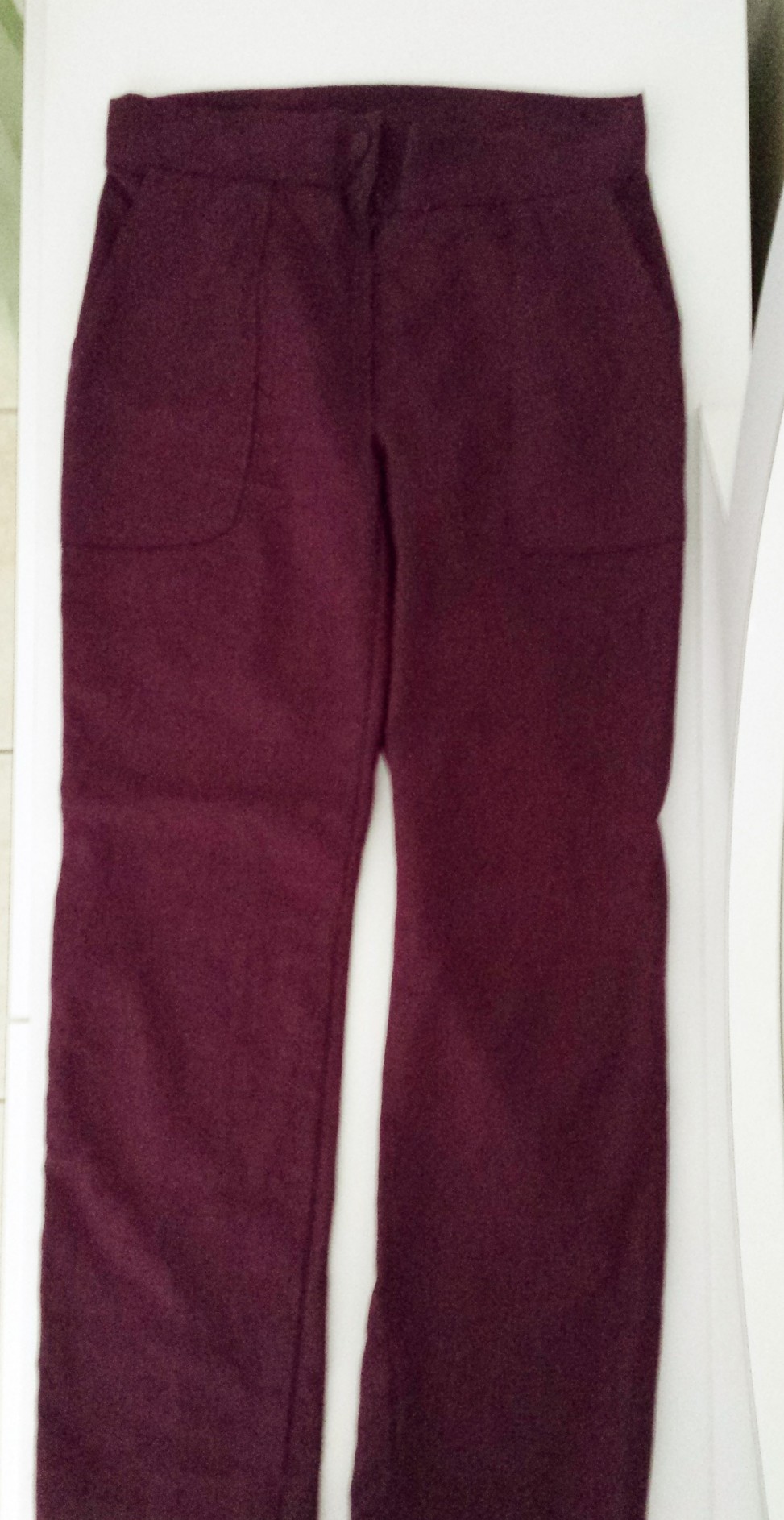 purple linen pants